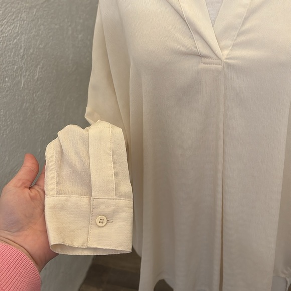 French Connection Cream Drape Shirt Size Small NWT‎ - Picture 2 of 5